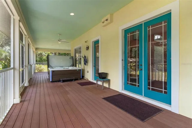 a view of a golf course with a lake