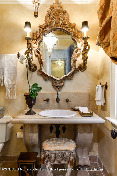 210 El Vedado Road Palm Beach, FL 33480 - Photo 14 of 45 a bathroom with a sink and a mirror