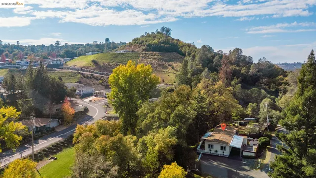 a view of a lake with a city