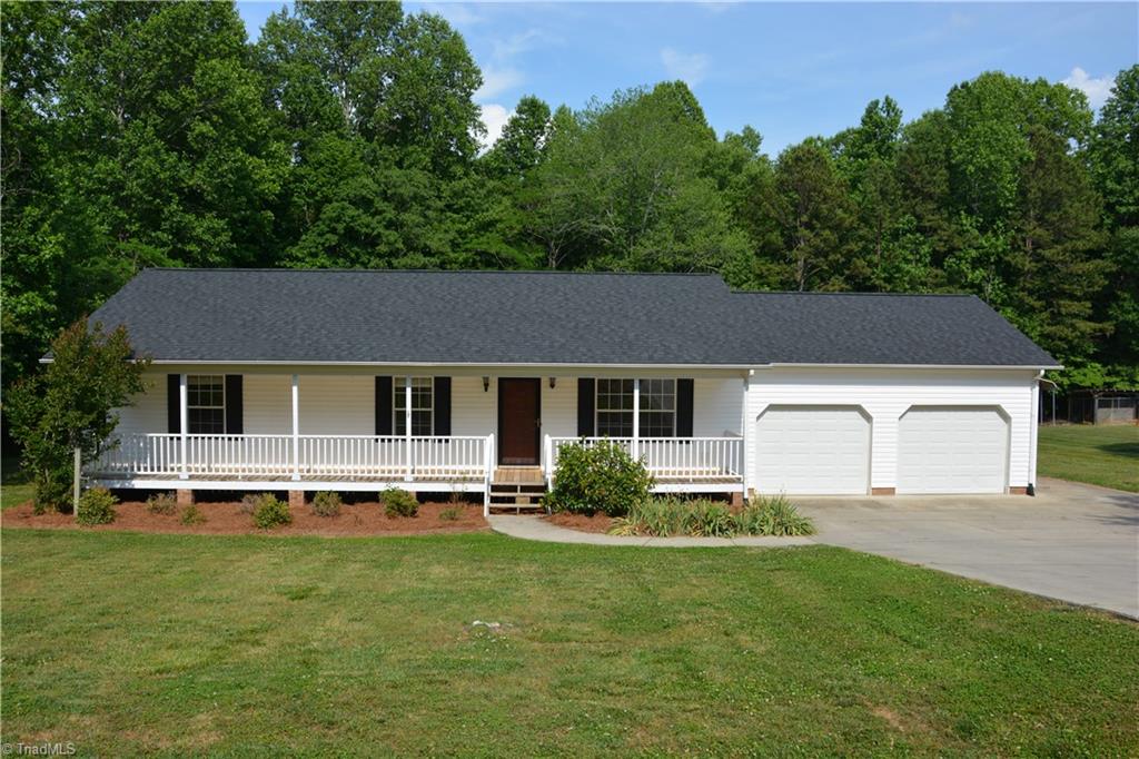 2308 Jerico Road Asheboro, NC 27205 - Photo 1 of 11 front view, rocking chair front porch, concrete drive, double garge