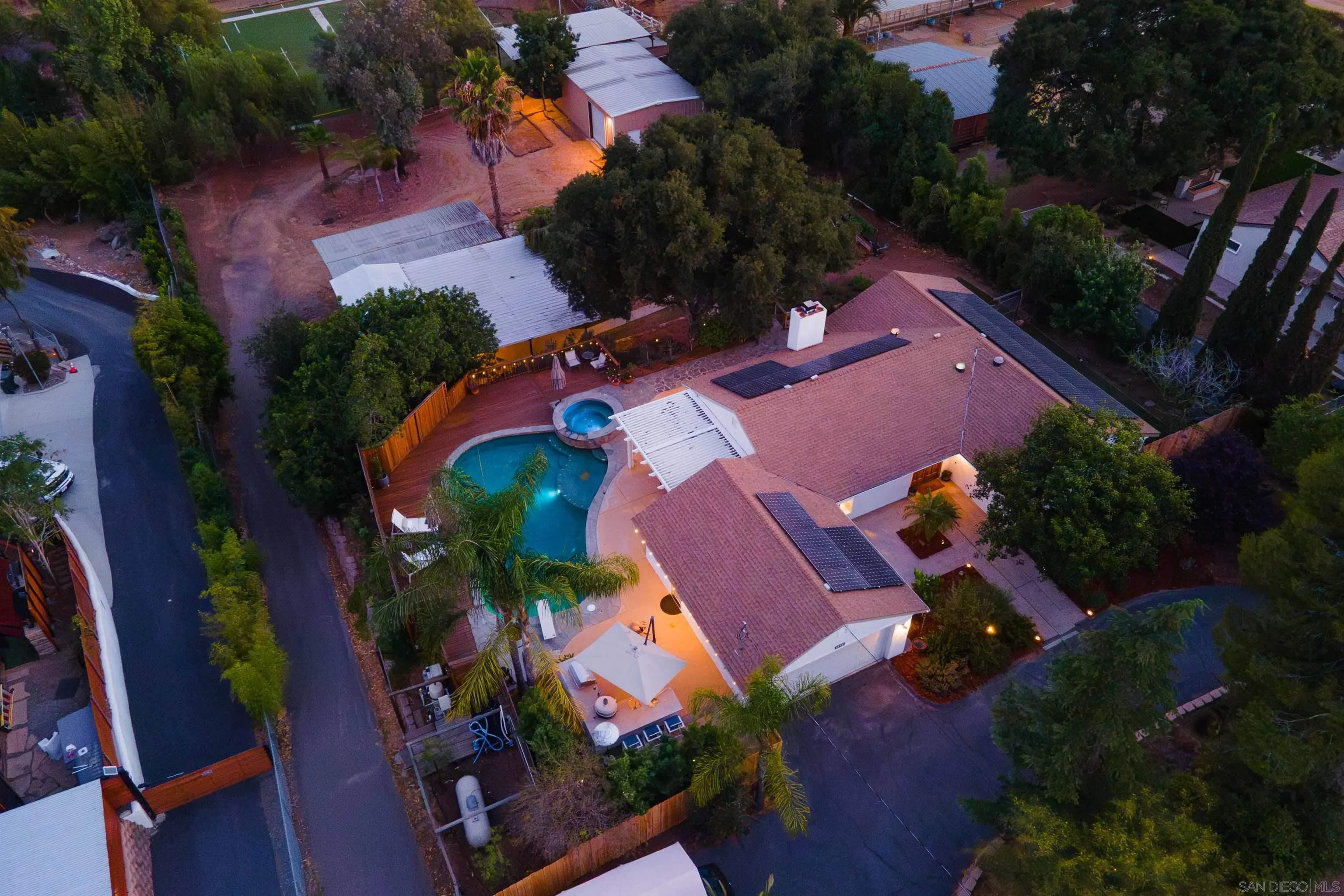 1454 Romance Road Escondido, CA 92029 - Photo 24 of 28 an aerial view of residential house with outdoor space and street view