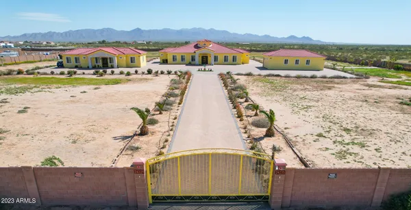 an aerial view of multiple house