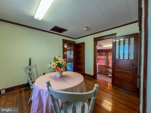 a view of outdoor space and wooden deck