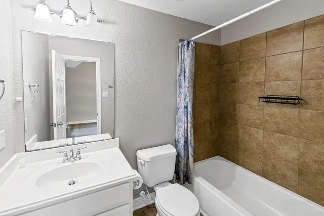 a view of backyard with green space