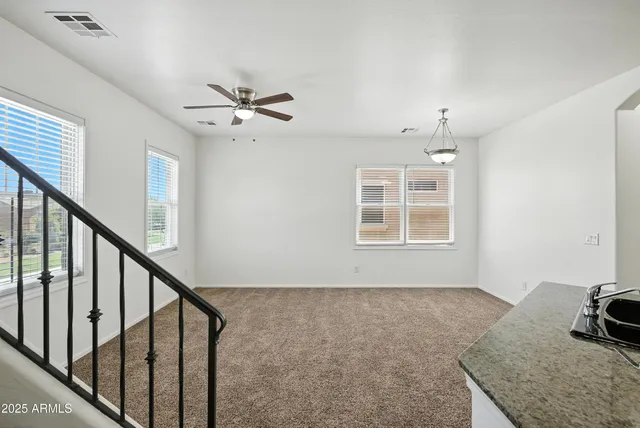 a view of a livingroom with a window