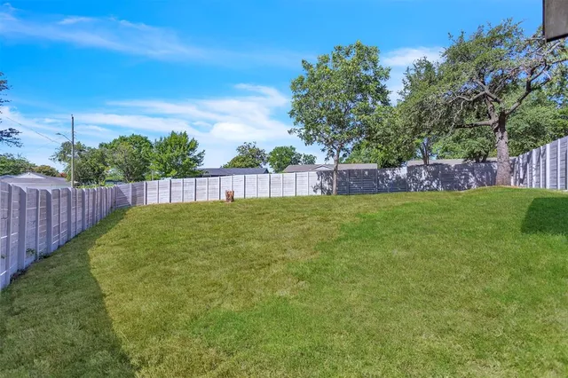 a view of a backyard