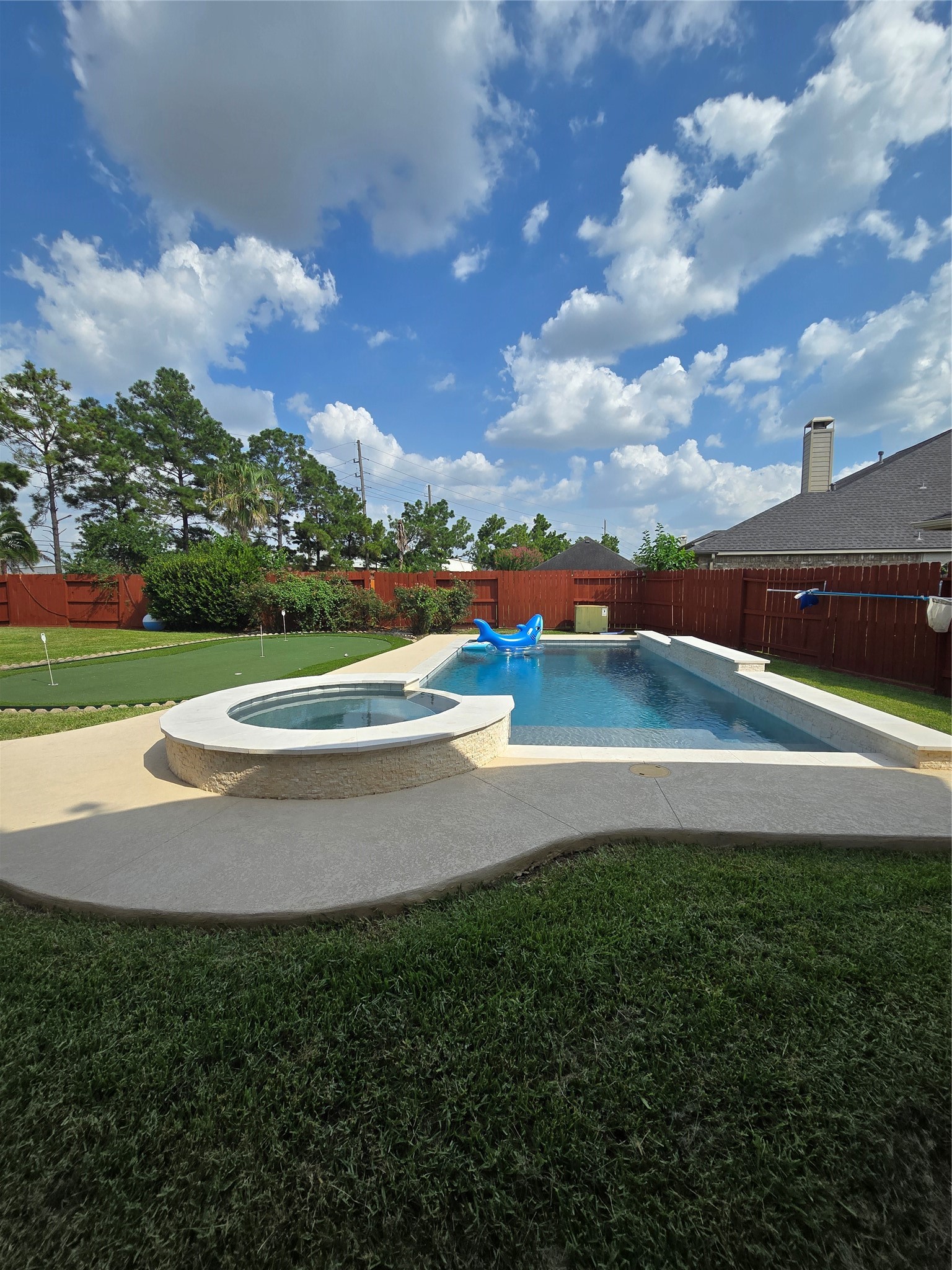 6506 Monte Bello Ridge Lane Houston, TX 77041 - Photo 24 of 39 Backyard oasis Recently built pool / spa