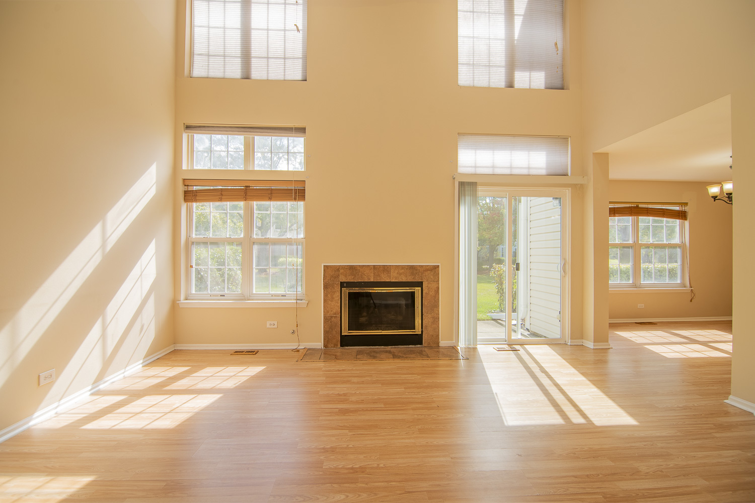 2891 Belle Lane, Unit 2891 Schaumburg, IL 60193 - Photo 2 of 25 a view of an empty room with window and fire place