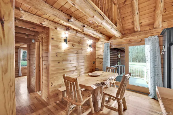 a view of an outdoor space with seating area