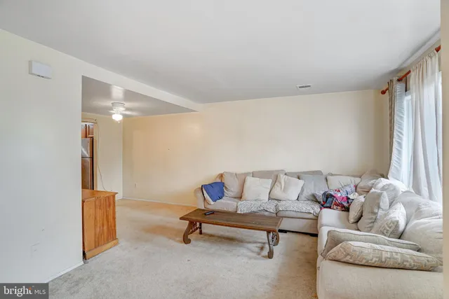 a living room with furniture and a couch