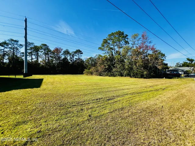 a view of an outdoor space and swimming pool