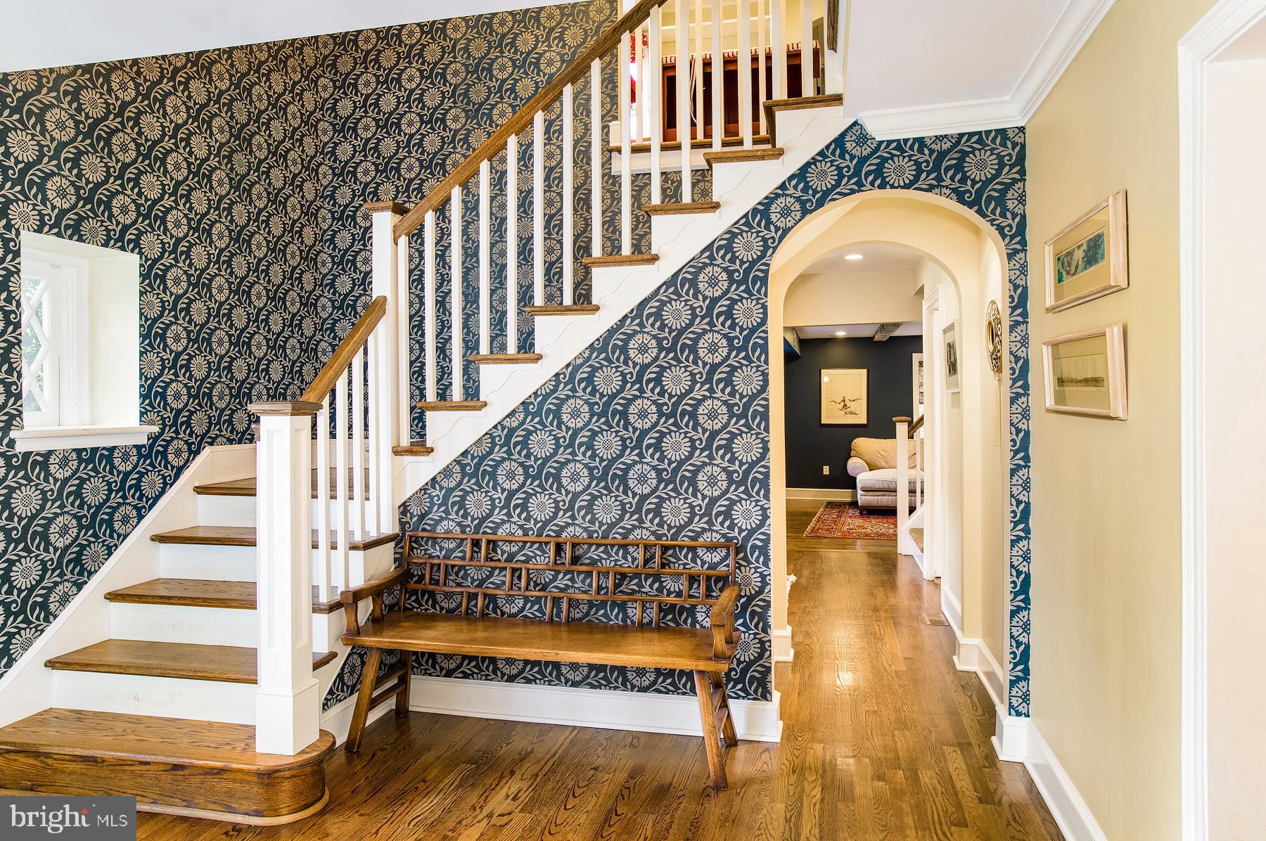412 Righters Mill Road Narberth, PA 19072 - Photo 5 of 53 a view of entryway with wooden floor and stairs
