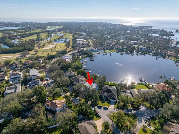 an aerial view of multiple house