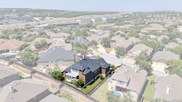 an aerial view of multiple house