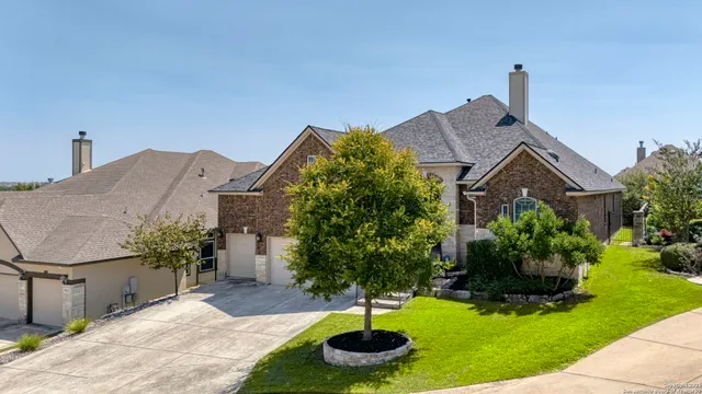 a house view with a garden space