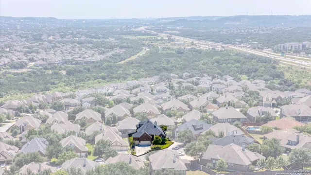 an aerial view of multiple house