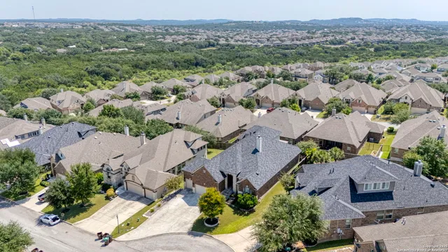 an aerial view of multiple house