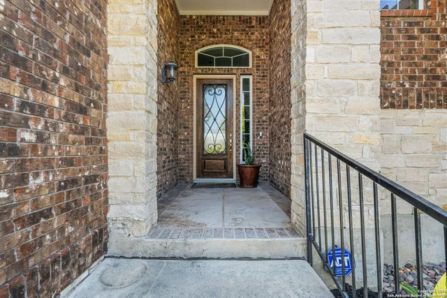 a view of a door of the house
