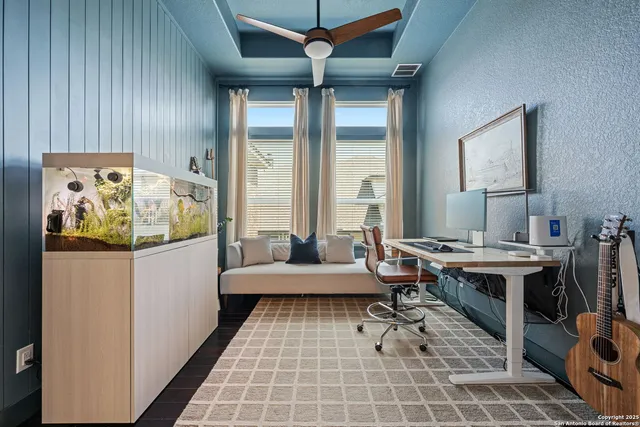 a room with musical instruments