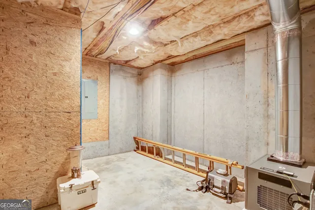 a view of a room with rack and wooden floor