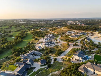 an aerial view of residential building with outdoor space