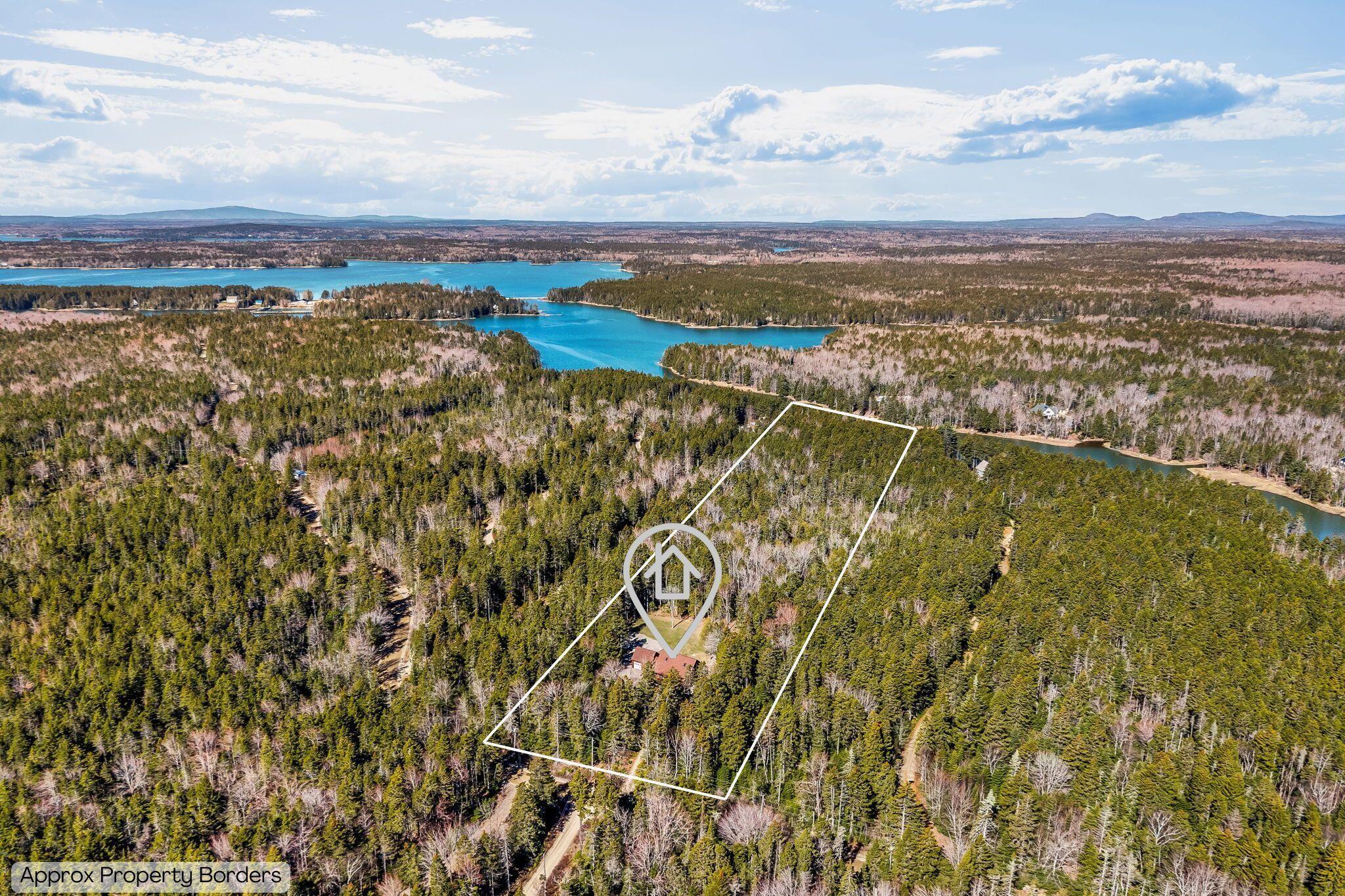 373 Tom Leighton Point Road Milbridge, ME 04658 - Photo 23 of 23 Drone with Property Lines