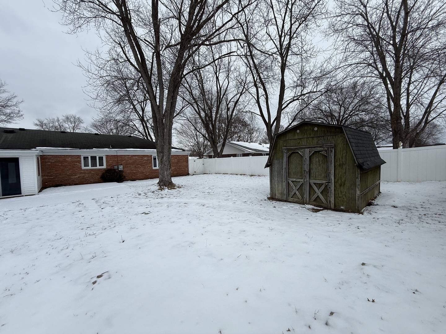185 Jacqueline Street Morris, IL 60450 - Photo 18 of 19 a view of wooden covered with snow in front of house