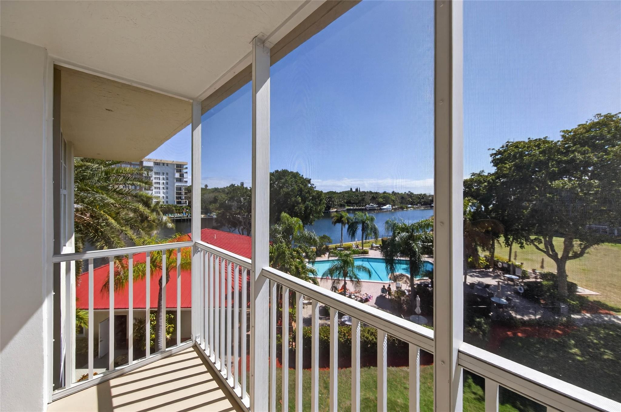 3150 Northeast 48th Court, Unit 414 Lighthouse Point, FL 33064 - Photo 29 of 33 a view of city from a balcony