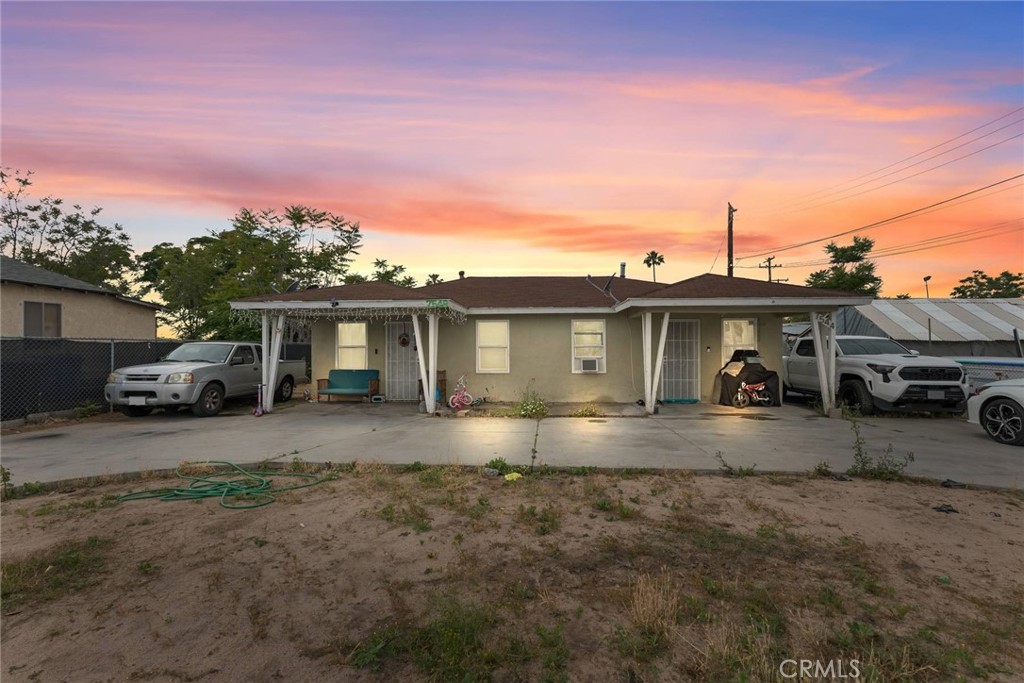 a view of a house with a patio
