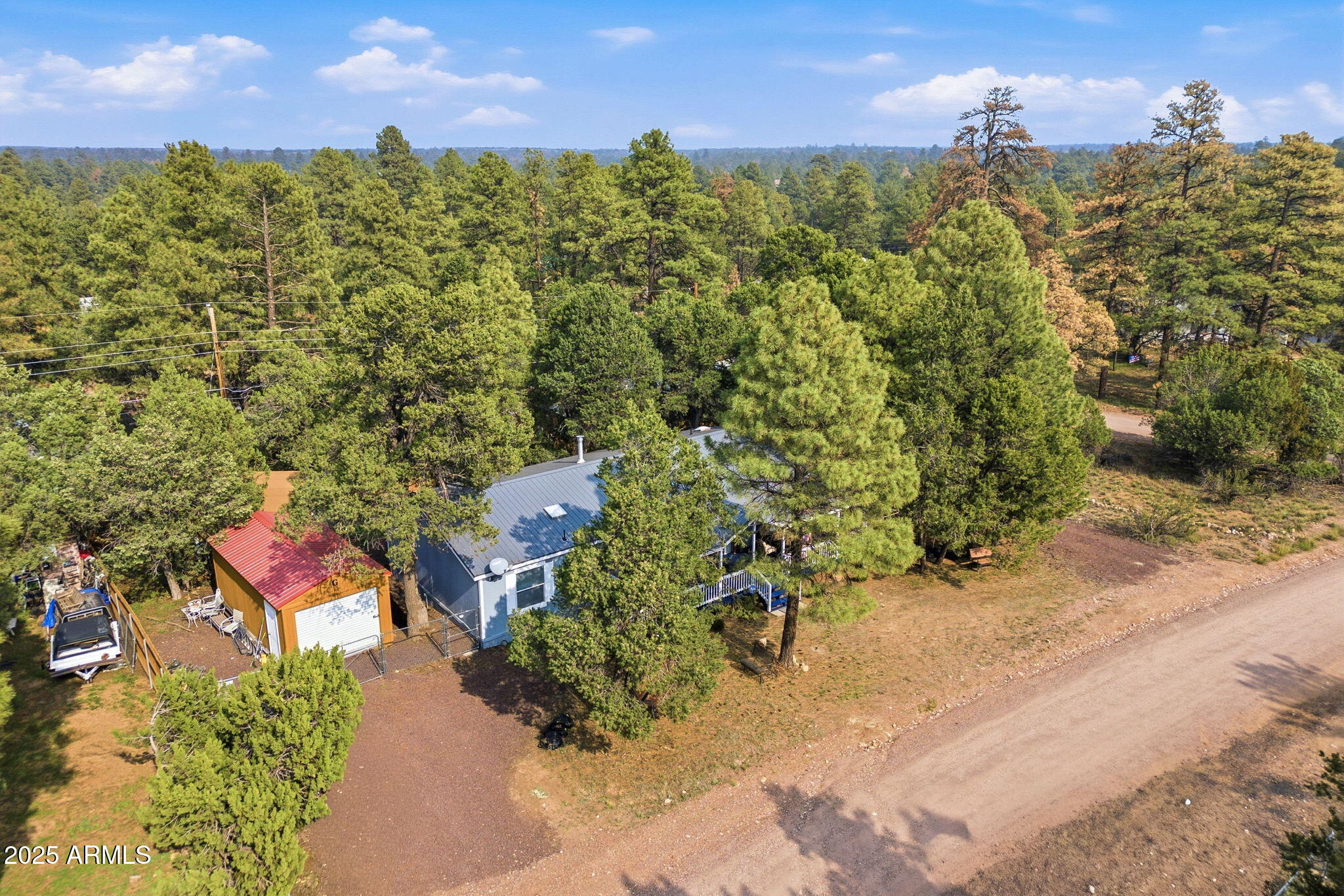 2190 Wildlife Trail Overgaard, AZ 85933 - Photo 28 of 34 an aerial view of a houses with a yard