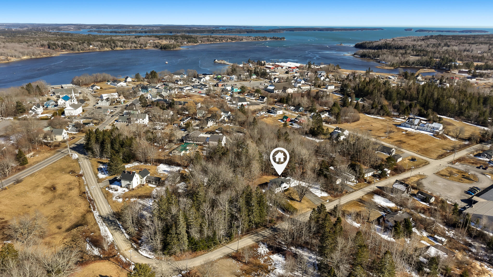 24 Washington Street Milbridge, ME 04658 - Photo 41 of 42 Sky views of Narraguagas River