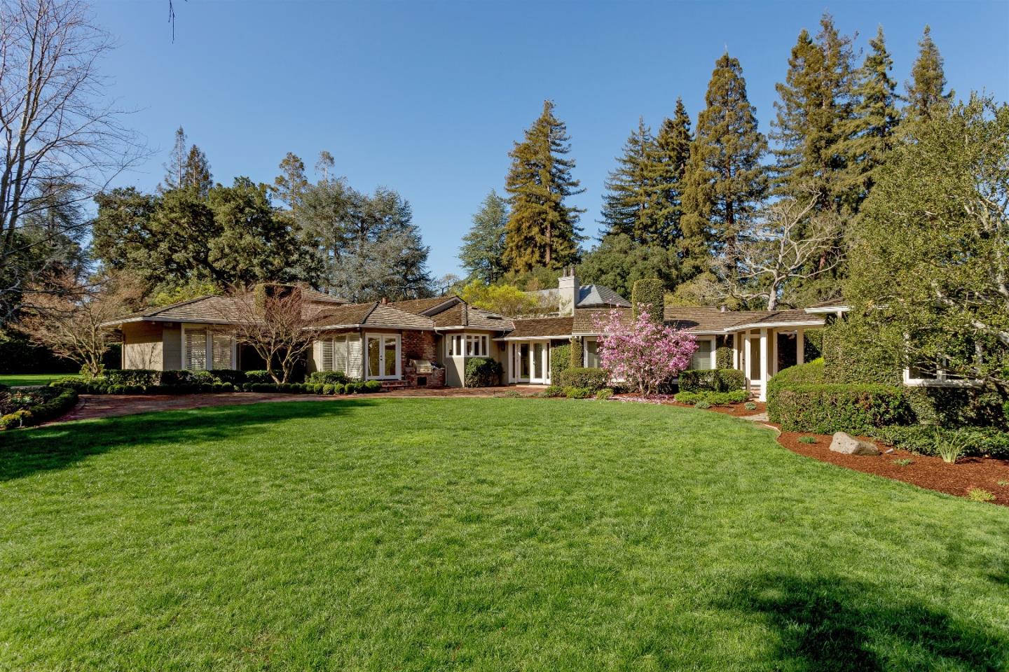 47 Ralston Road Atherton, CA 94027 - Photo 27 of 35 a front view of a house with garden