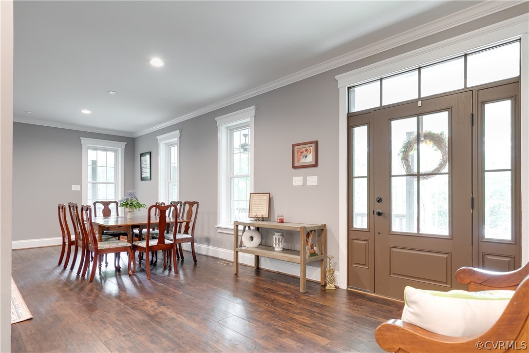 17137 Old Ridge Road Montpelier, VA 23192 - Photo 11 of 49 a view of a dining room with furniture window and wooden floor