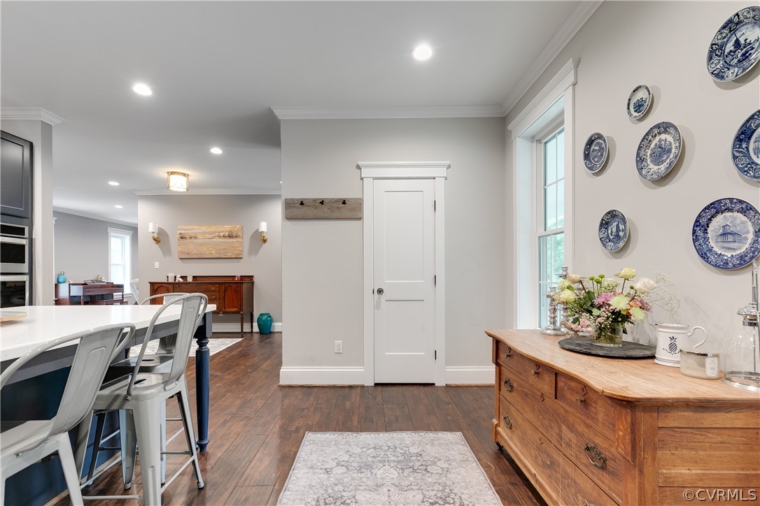 17137 Old Ridge Road Montpelier, VA 23192 - Photo 21 of 49 a kitchen with stainless steel appliances kitchen island granite countertop a table and chairs in it