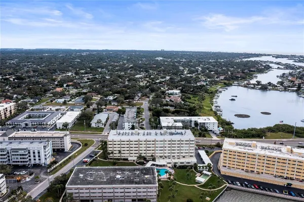 an aerial view of a city