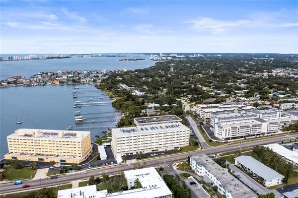 an aerial view of multiple house