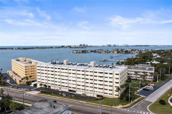 an aerial view of a city