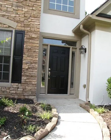 a front view of a house