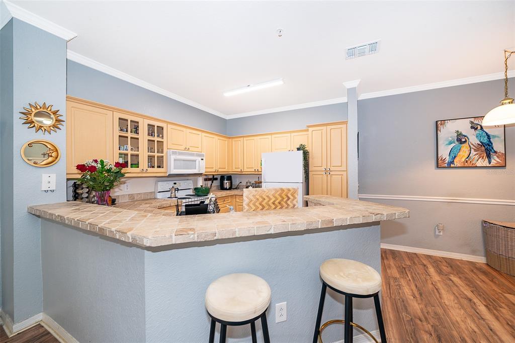3707 Conroy Road, Unit 1715 Orlando, FL 32839 - Photo 12 of 20 a room with granite countertop a sink and a stove