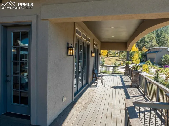 a view of a hallway with a livingroom