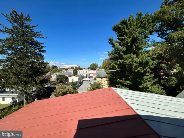 a view of a terrace with sky view