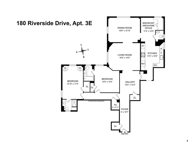 $2,250,000 | 180 Riverside Drive, Unit 3E | Upper West Side