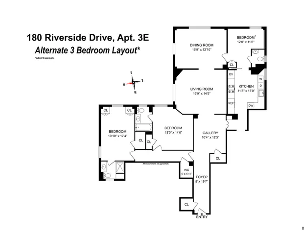 $2,250,000 | 180 Riverside Drive, Unit 3E | Upper West Side