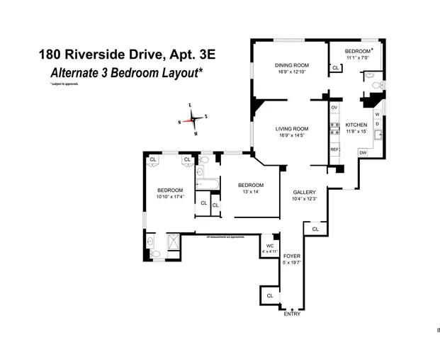 $2,250,000 | 180 Riverside Drive, Unit 3E | Upper West Side