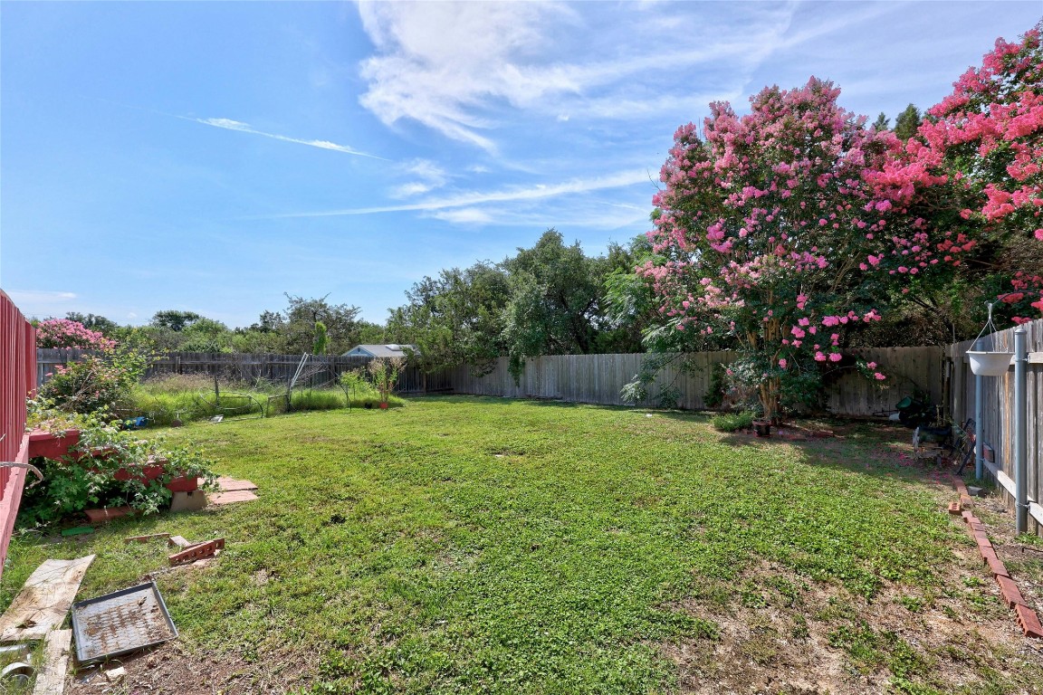 3618 Windhill Loop Round Rock, TX 78681 - Photo 30 of 30 a backyard of a house with lots of green space