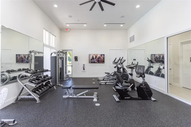 a view of a lake with a garden