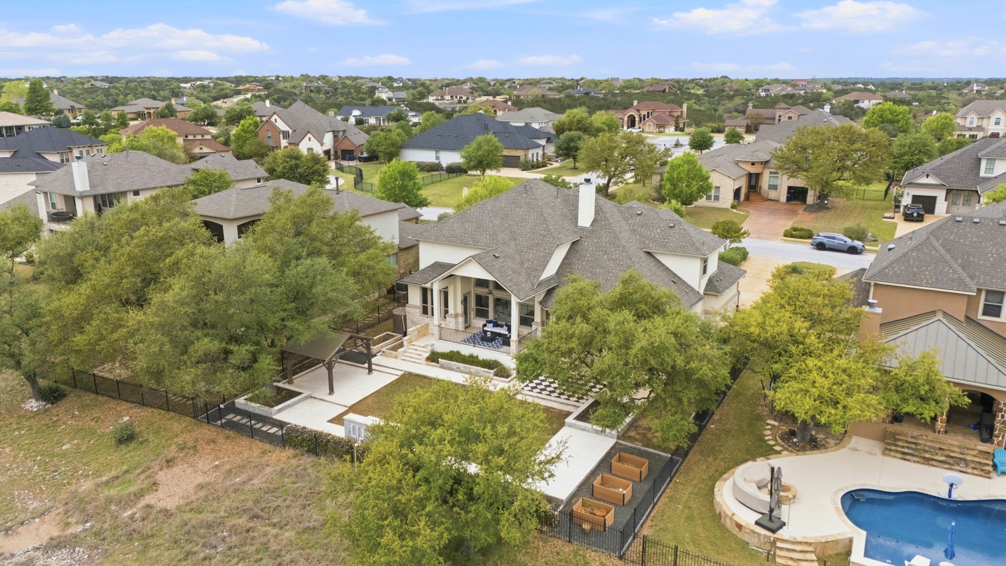 2420 Legend Trail Leander, TX 78641 - Photo 39 of 40 From this height, the scale of the outdoor living spaces really shine.