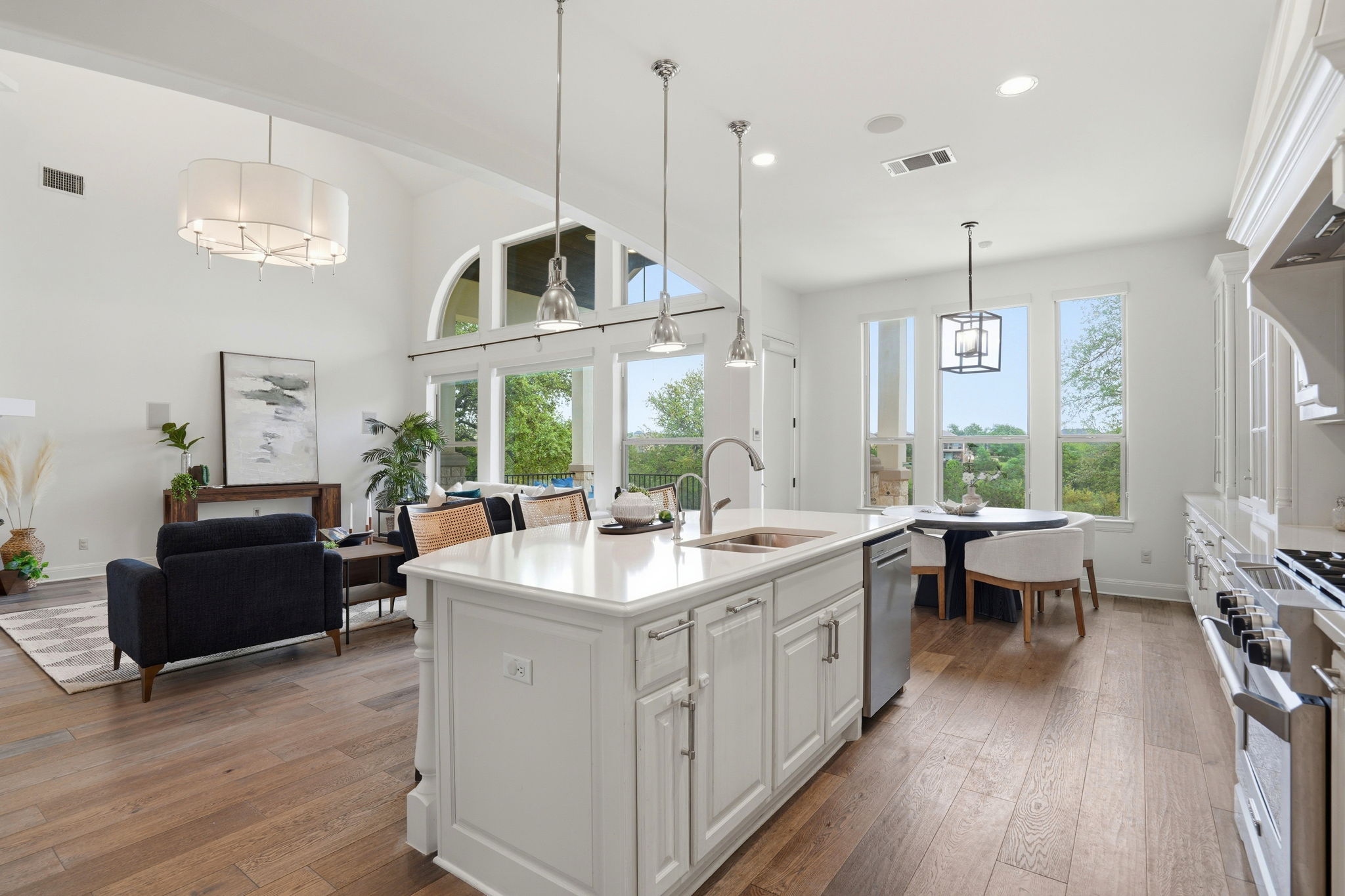 2420 Legend Trail Leander, TX 78641 - Photo 8 of 40 The kitchen is a dream with custom cabinetry including
buildouts with beautiful moldings and glass display shelves.