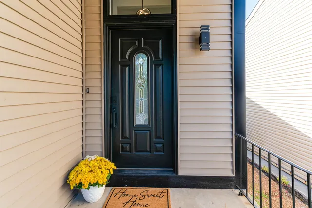 a view of a door of the house