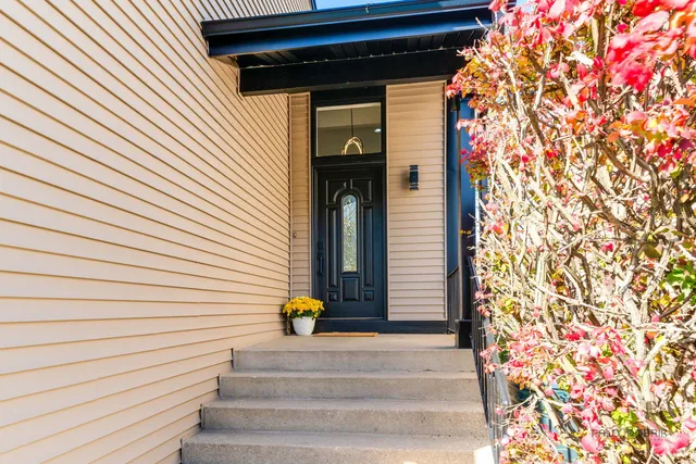 a view of a entryway door front of house